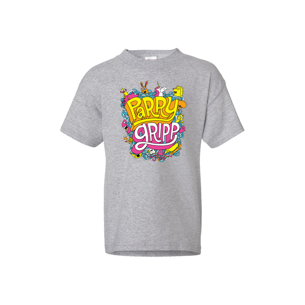 Parry Gripp - Creatures Logo Grey Kids Tee