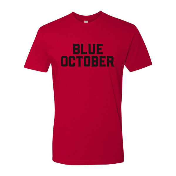 Blue October - Block Text Tee (Red)
