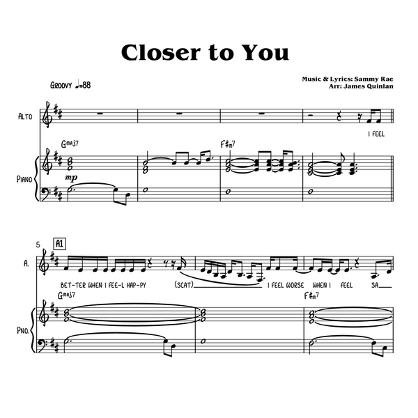 Sammy Rae - Closer To You Transcription Download