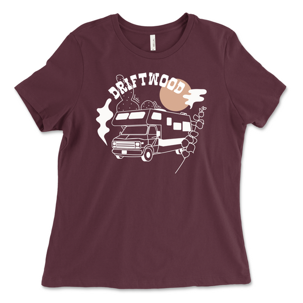 Driftwood - Womens Maroon RV Sun Tee