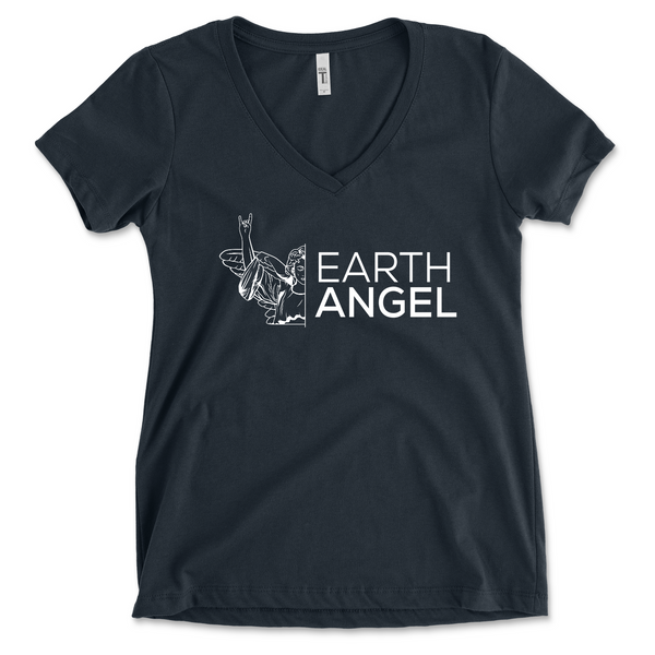 Earth Angel - Womens V-Neck Logo Tee
