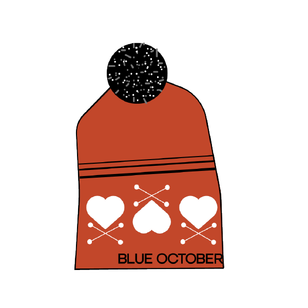 Blue October - Heart X Bobble Beanie