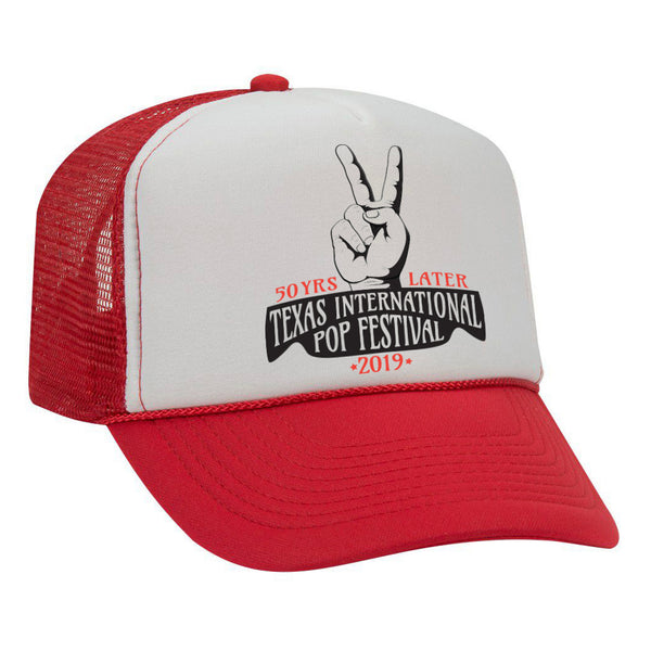 Texas International Pop Festival - Trucker Hat Red/White