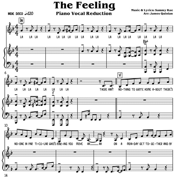 Sammy Rae - The Feeling Transcription Download
