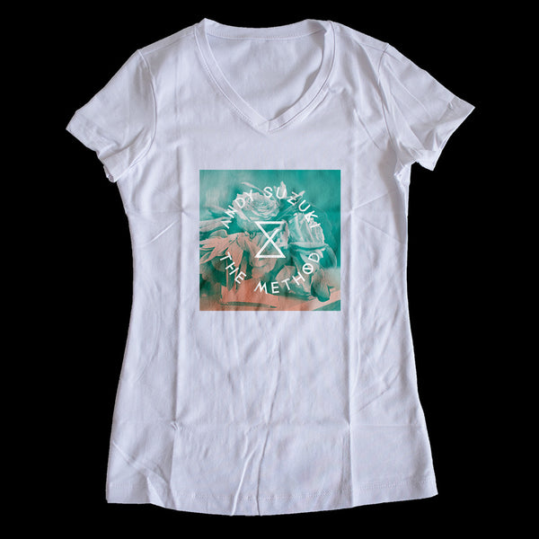 ASTM - Flower Logo Ladies V-Neck Tee
