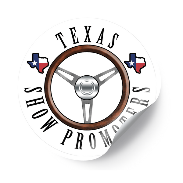 Throwback Texas Show Promoters Steering Wheel Sticker