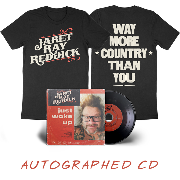 Jaret Ray Reddick - Just Woke Up Autographed CD + Tee Bundle