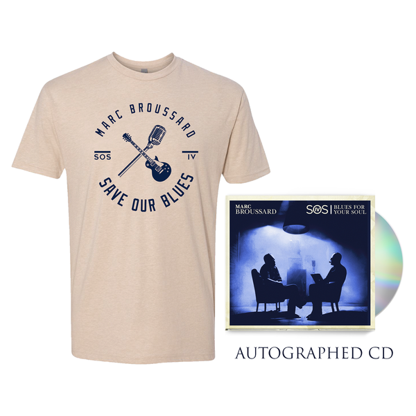 Marc Broussard - S.O.S. IV Autographed CD + Save Our Blues Tee
