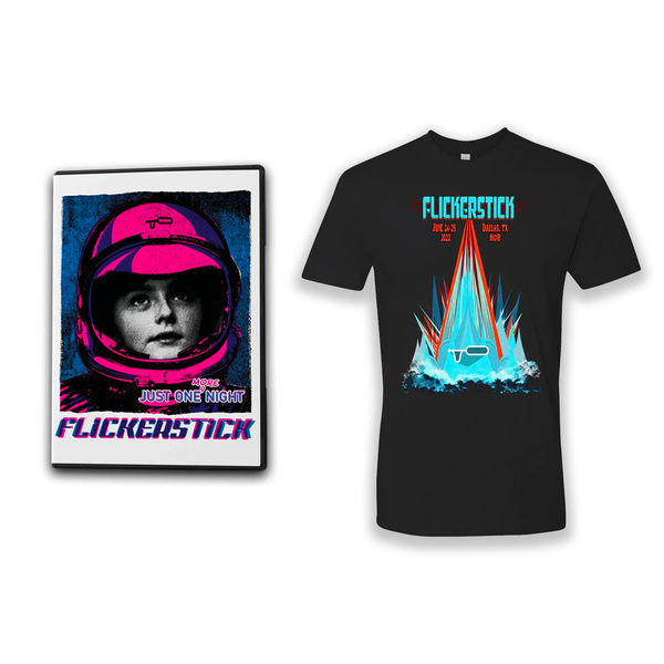 Flickerstick – Just One More Night Blue-Ray + Reunion Show Tee Combo Bundle