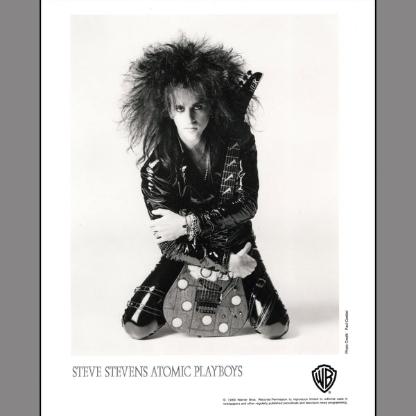 Steve Stevens - Vintage Kneeling With Coin Guitar Photo