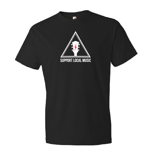 Support Local Music -  Warning Sign Tee (Black)