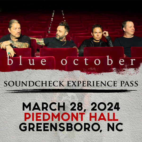 Blue October - Soundcheck Experience - 03/28 - Piedmont Hall - Greensboro, NC (5:00pm)