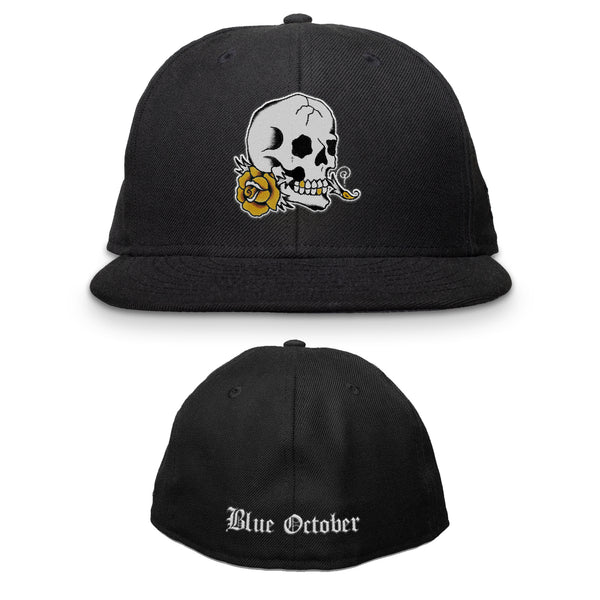 Blue October - Skull Rose Flex Fit Hat