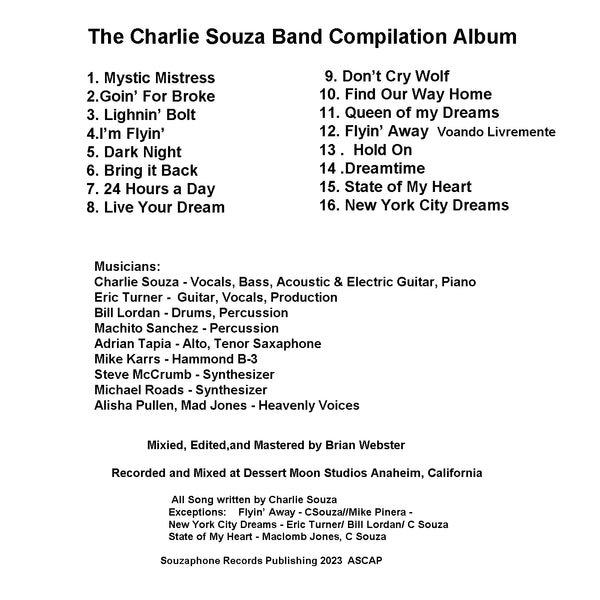 The Charlie Souza Band - Compilation Album on Vinyl (PRESALE DEC 2023)