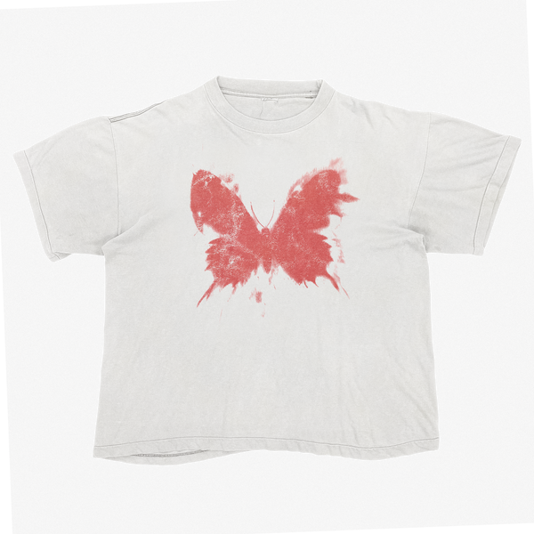 Beauty School Dropout - White Butterfly Tee (PRESALE 11/01/25)