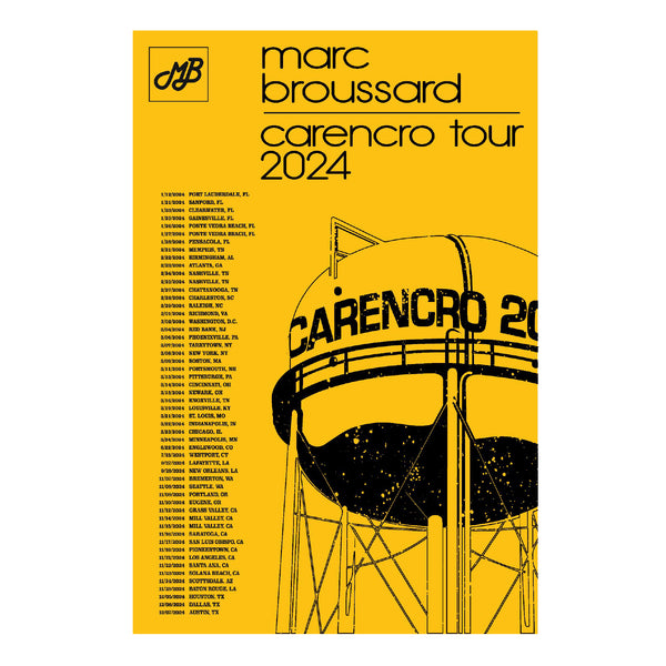Marc Broussard - Carencro 2024 Tour Poster