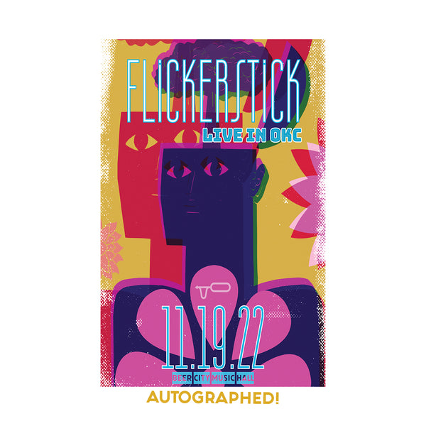 Flickerstick - Autographed Live in OKC 11-19-2022 Show Poster