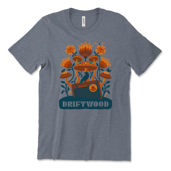 Driftwood - Mushroom Logo Tee - Vintage Navy