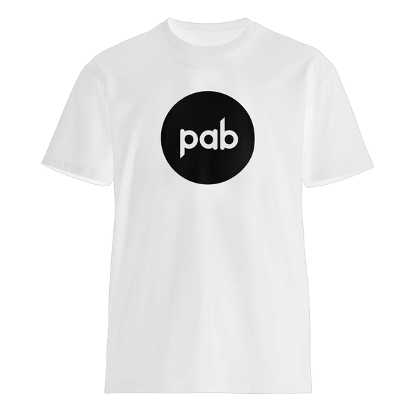 PAB - White Logo Tee