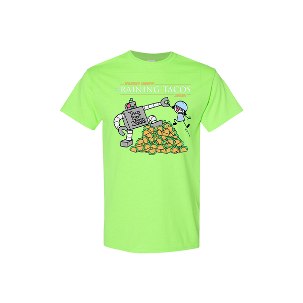 Parry Gripp - Raining Tacos Neon Green Adult Tee