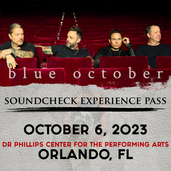 Blue October - Soundcheck Experience - 10/06 - Dr Phillips Center For The Performing Arts - Orlando, FL (5:00pm)