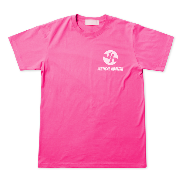 Vertical Horizon - Pink with White Print Logo Tee