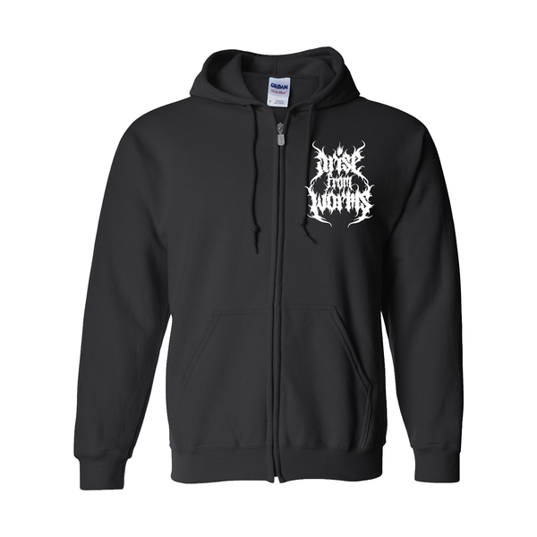 Arise From Worms - White Logo Hoodie