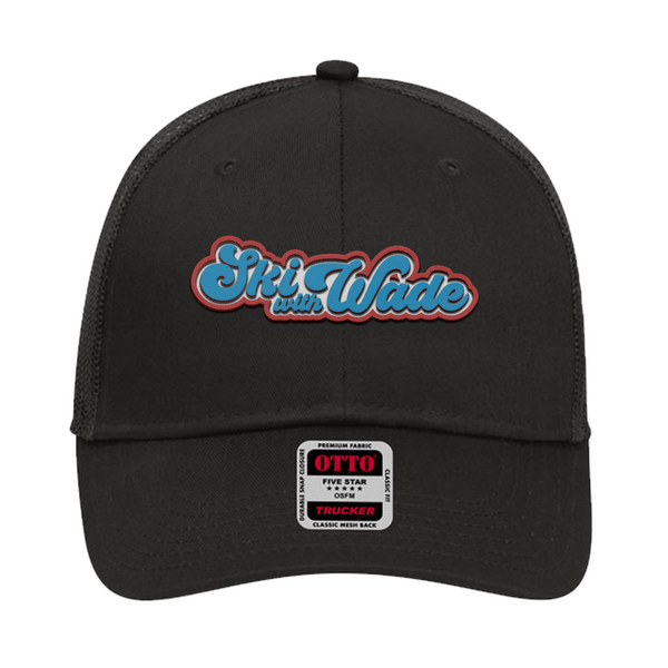 Ski With Wade - Black Trucker Hat With Patch