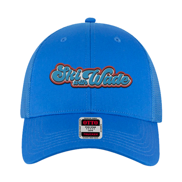 Ski With Wade - Lake Blue Trucker Hat With Patch