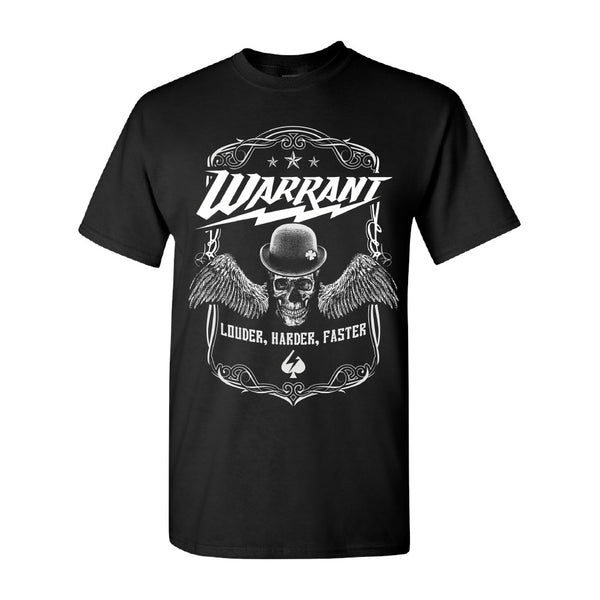 Warrant - Louder Harder Faster Skull Tee