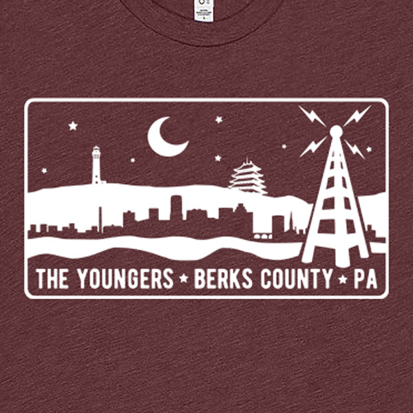 The Youngers - Skyline Tee (Maroon Heather)