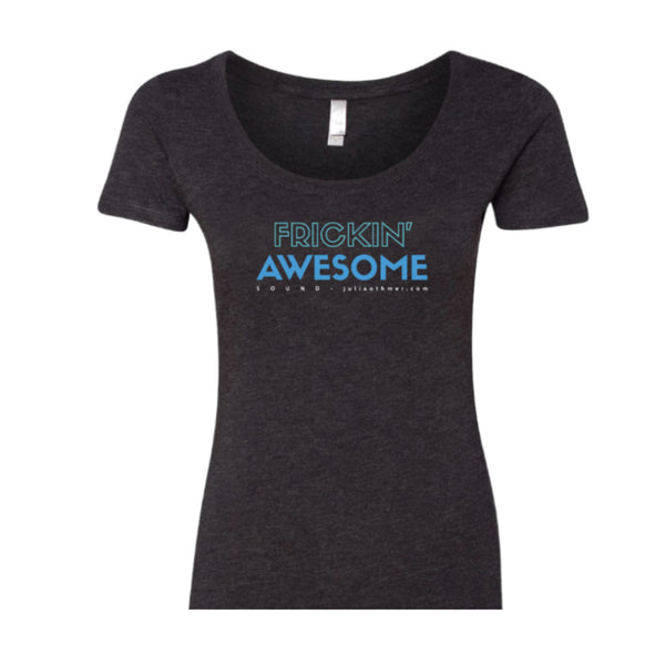 Julia Othmer - Frickin Awesome Fitted Scoop Neck Tee (Charcoal)