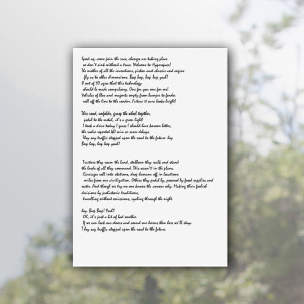 Angaleena Presley - Wrangled Hand Written Lyric Sheet