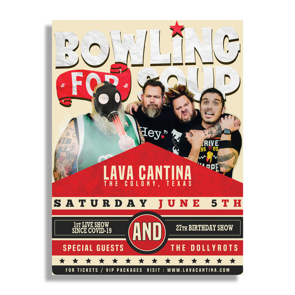 Bowling For Soup - Autographed Lava Cantina 27th Birthday Show Poster