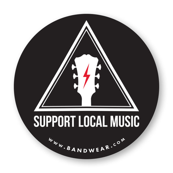 Support Local Music - Warning Sign Logo Sticker