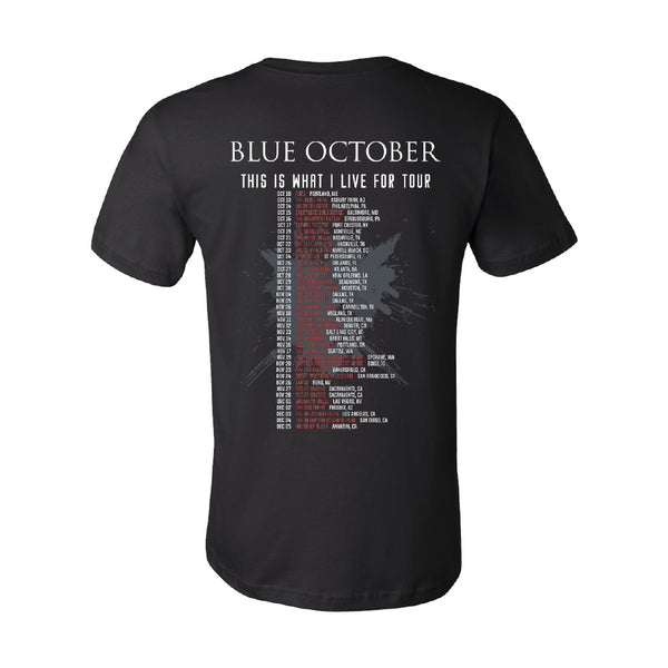 Blue October - TIWILF Tour Tee - OCT/NOV Dates (Black)