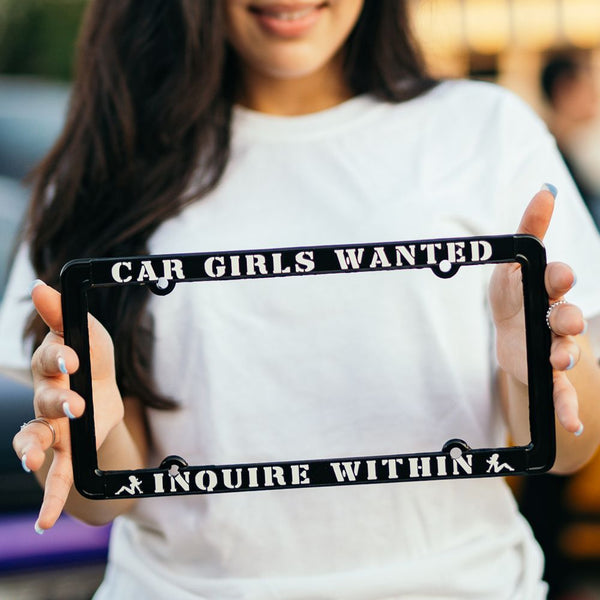 Car Girls Wanted License Plate Frame