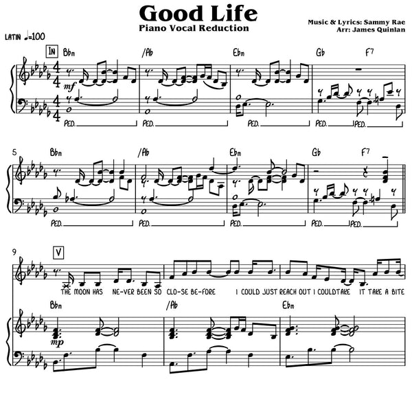 Sammy Rae - Good Life Transcription Download