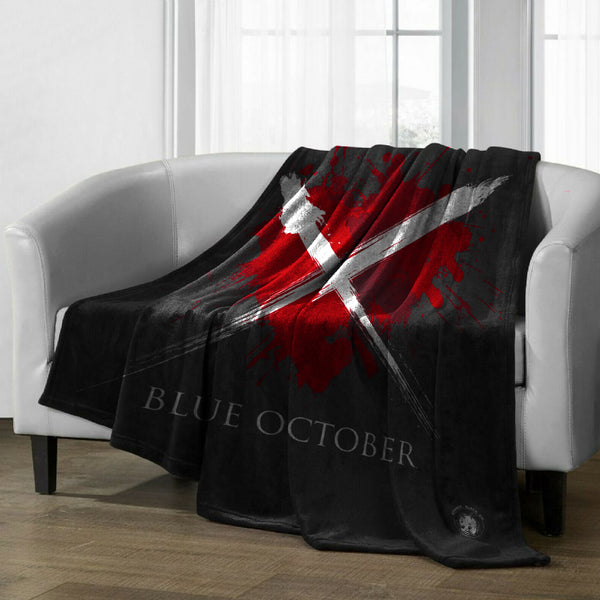 Blue October - Heart X Quilted Blanket