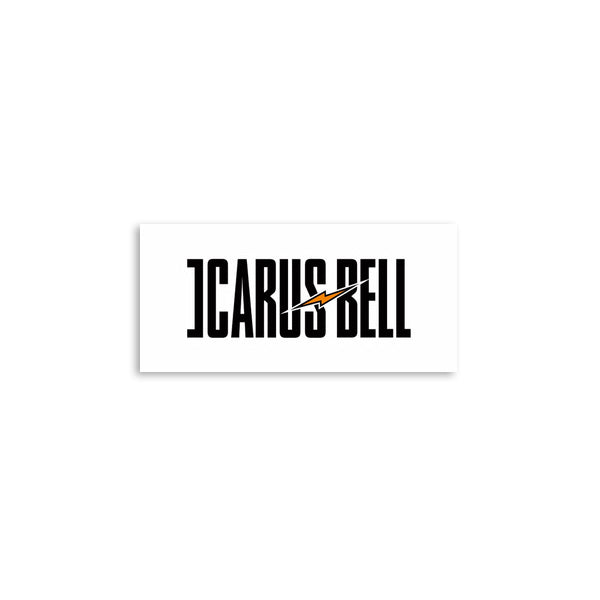 Icarus Bell - White Logo Sticker