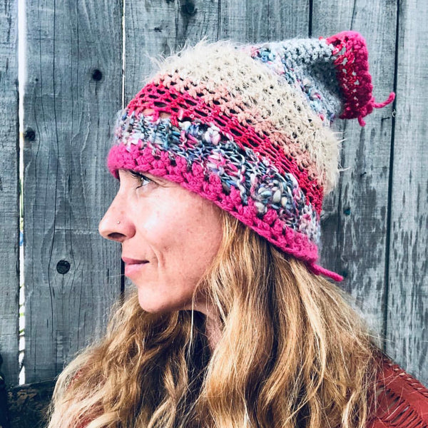 Moon Unit - MOONUKNITS™ - Knit Hat (The Mostly Pink One)