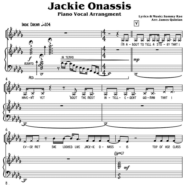 Sammy Rae - Jackie Onassis Transcription Download