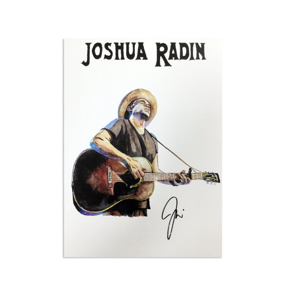 Joshua Radin - Autographed Watercolor Poster