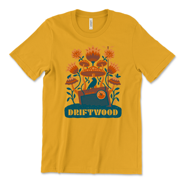 Driftwood - Mushroom Logo Tee - Gold