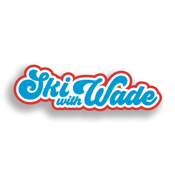 Ski With Wade - Die Cut Logo Sticker