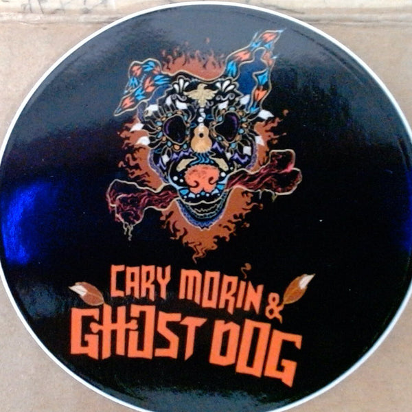 Cary Morin - Orange and Black Ghost Dog Sticker