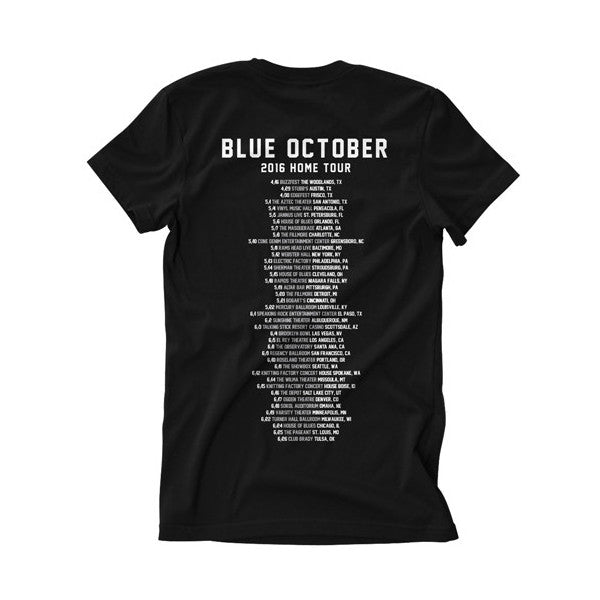 Blue October - Home Tour Tee (Fall Dates) SMALL ONLY