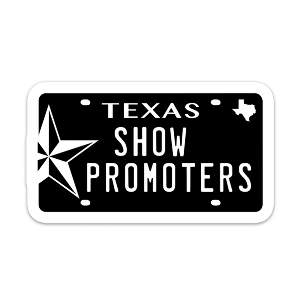 Throwback Texas Show Promoters License Plate Sticker