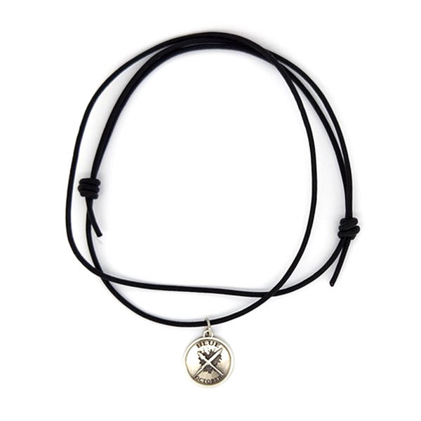 Blue October - Heart X Circle Necklace