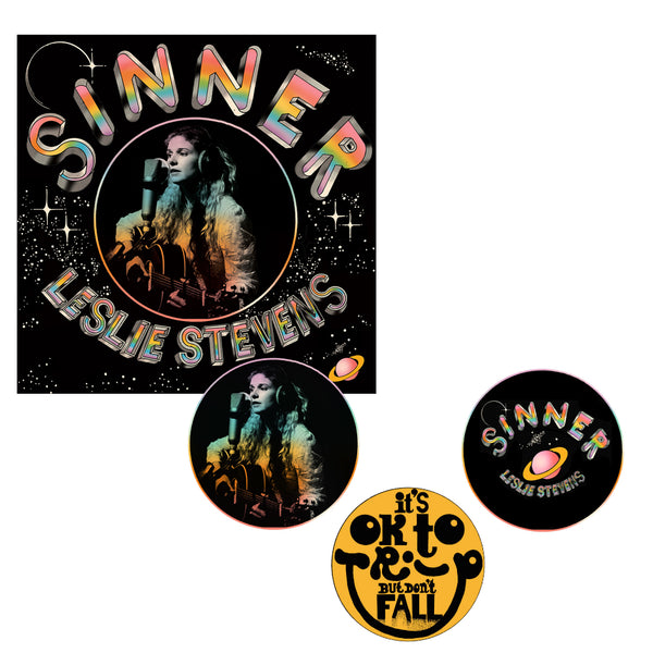 Leslie Stevens - Sinner CD + Pin Pack Bundle